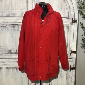 Bean Pole Windbreaker with Detachable Hood Men's Korean Size 100 Red